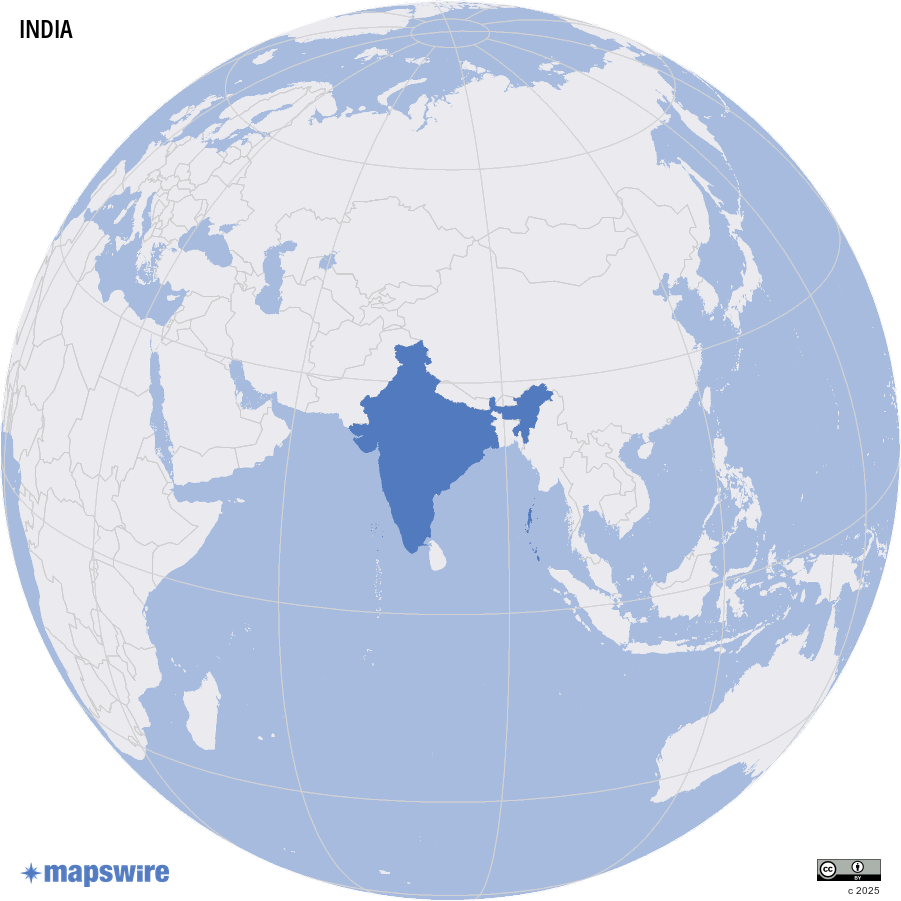 Where is India located?