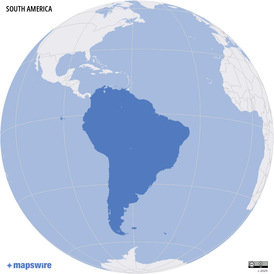 Where is South America located?